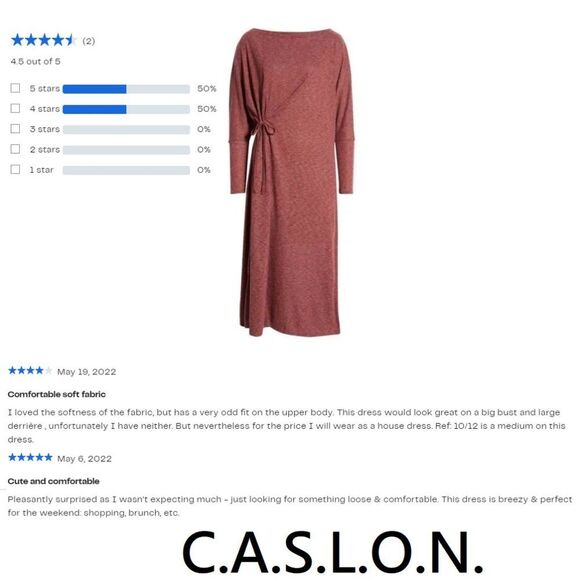 COZY LONG SLEEVE KNIT WRAP DRESS IN RED SYRAH HEATHER - S - Picture 8 of 8